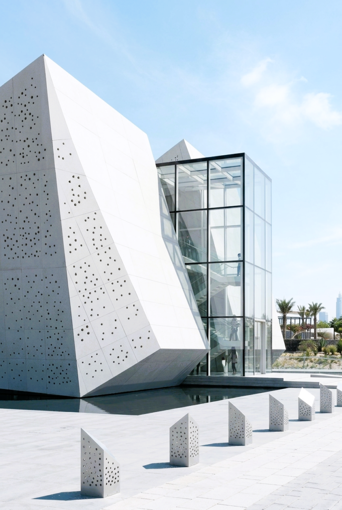 Bassam Freiha Art Foundation fibre cement façade EQUITONE tectiva ventilated façade Abu Dhabi