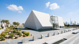 Bassam Freiha Art Foundation fibre cement façade EQUITONE tectiva ventilated façade Abu Dhabi