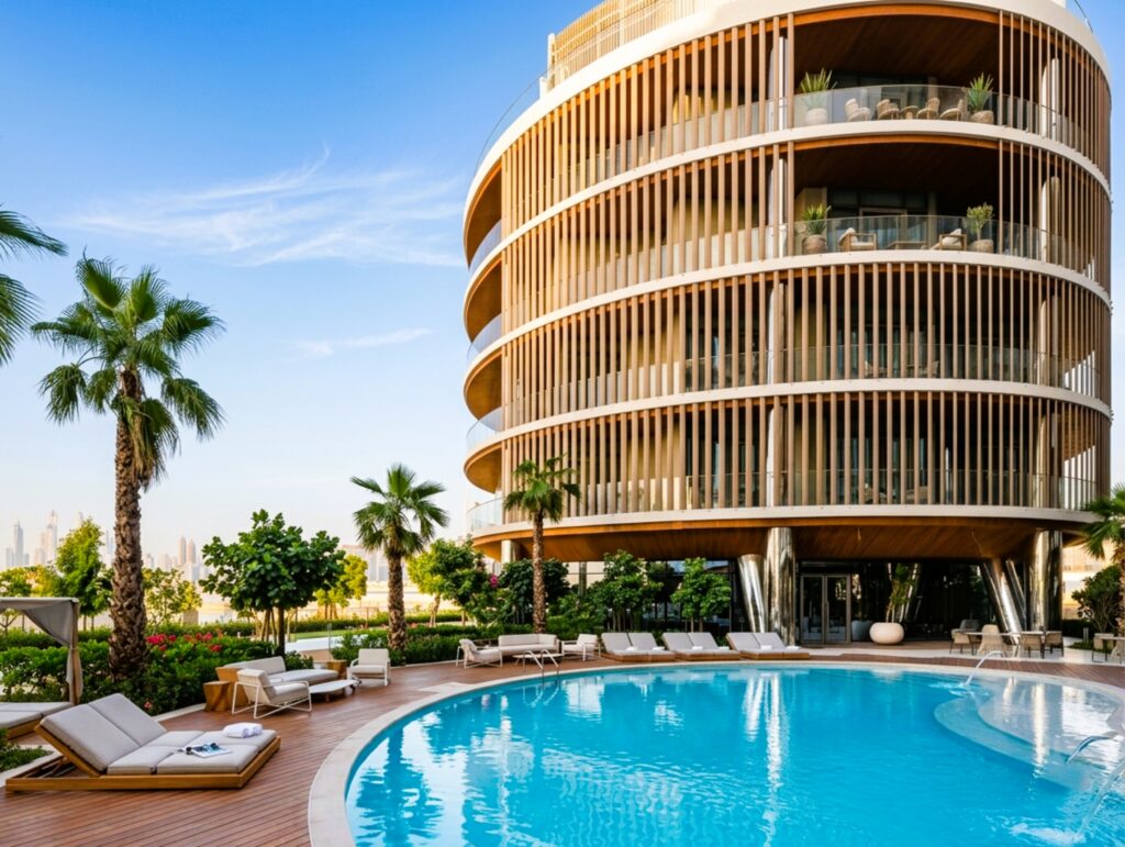 Top Ventilated Façade Systems for Dubai’s Climate: A Complete Specification Guide for Architects showcasing modern GCC façade architecture