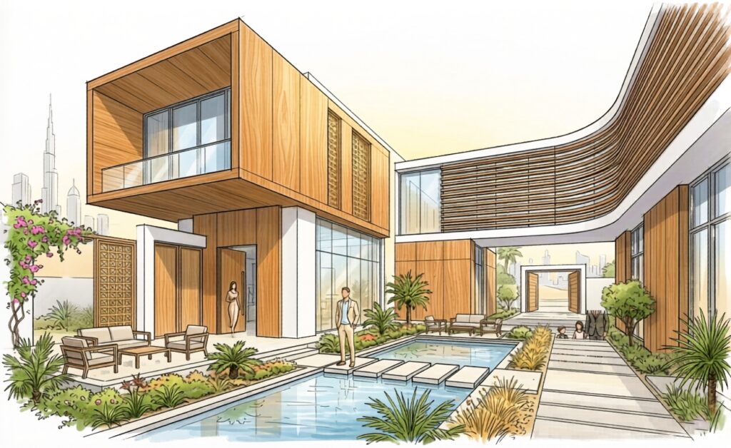 ventilated façade system UAE high performance building