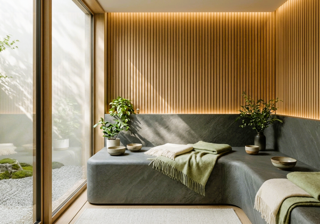 High-performance interior cladding systems installed in a commercial office project in Dubai, UAE