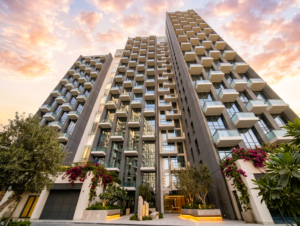 Energy-efficient ventilated cladding installation on a UAE building