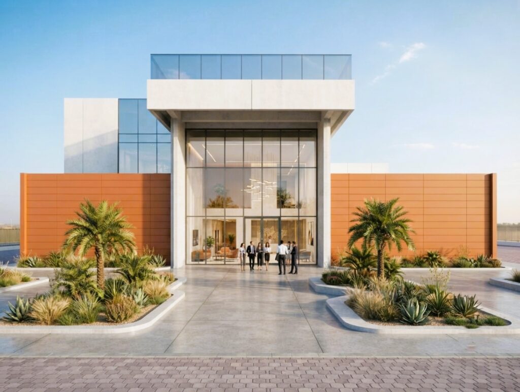 Consultant reviewing product-specific fire reports for façade cladding in Saudi Arabia